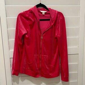 Bright Pink Zip-Up Hoodie